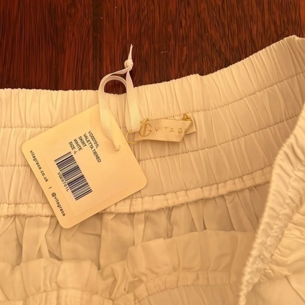 Vita Grace Valetta Tiered Mini Skirt White NEW SOLD OUT ONLINE - Picture 6 of 7